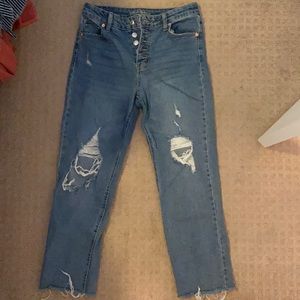 High rise straight ankle